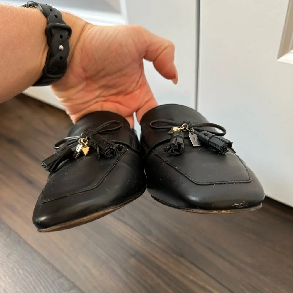 Coach Women’s Tassel Slide Loafer Black (Size 5) - Picture 5 of 12